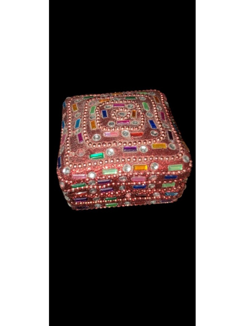 Trinket Box Bejeweled Wedding Bridal Ring Keepsake Jewelry Pill Memory Prayer